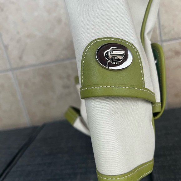 Coach Cream and Green Tote Bag - Picture 11 of 15